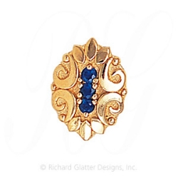 GS535 S - 14 Karat Gold Sapphire Slide 
